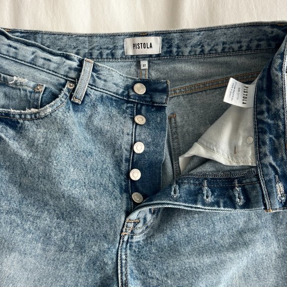 pistola Jeans Pistola Cassie Super High Rise Straight Crop Baja